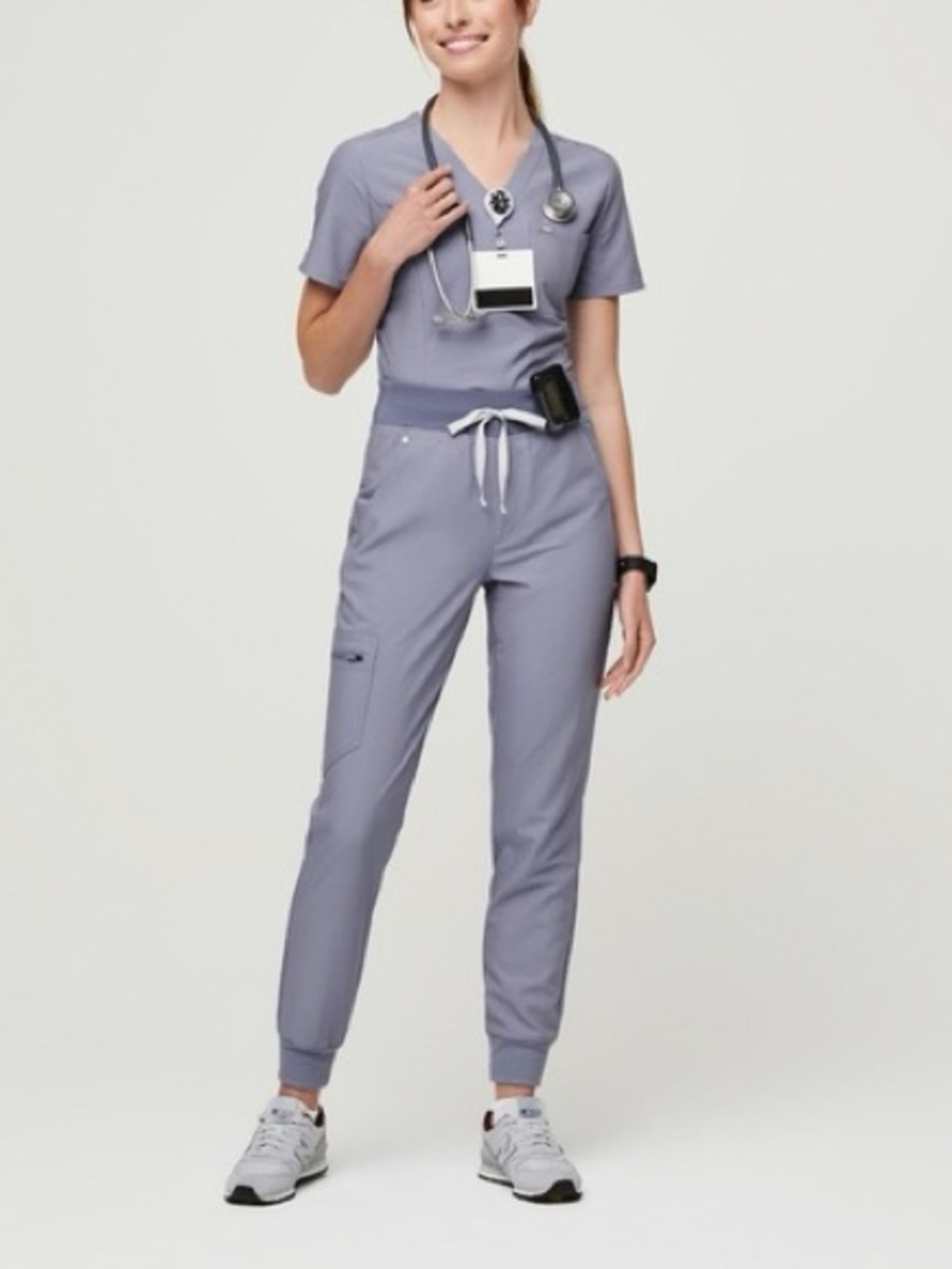 FIGS Vapor Light Blue Srub Set Nurse Medical XL Top Large Petite Bottoms 2 Piece